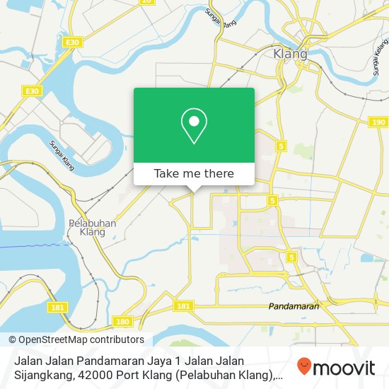 Peta Jalan Jalan Pandamaran Jaya 1 Jalan Jalan Sijangkang, 42000 Port Klang (Pelabuhan Klang)
