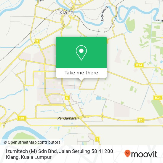 Izumitech (M) Sdn Bhd, Jalan Seruling 58 41200 Klang map