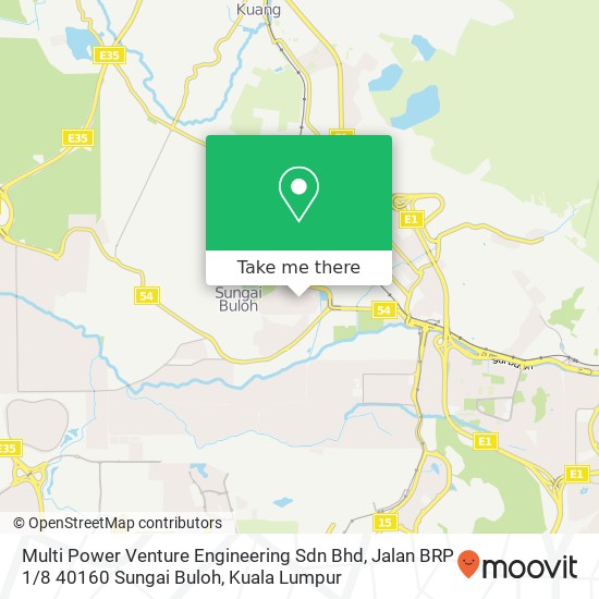 Peta Multi Power Venture Engineering Sdn Bhd, Jalan BRP 1 / 8 40160 Sungai Buloh