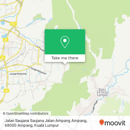 Peta Jalan Saujana Saujana Jalan Ampang Ampang, 68000 Ampang