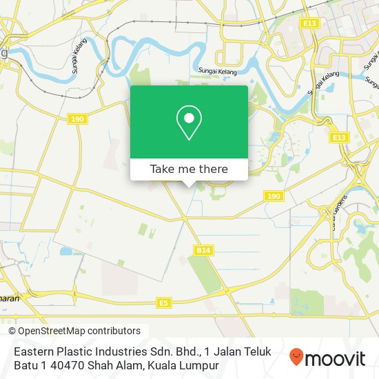 Eastern Plastic Industries Sdn. Bhd., 1 Jalan Teluk Batu 1 40470 Shah Alam map