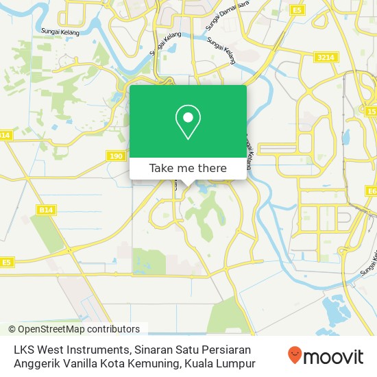 LKS West Instruments, Sinaran Satu Persiaran Anggerik Vanilla Kota Kemuning map