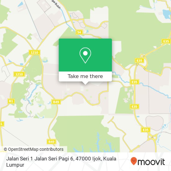 Peta Jalan Seri 1 Jalan Seri Pagi 6, 47000 Ijok