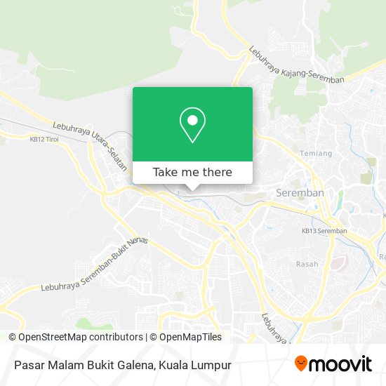 Peta Pasar Malam Bukit Galena