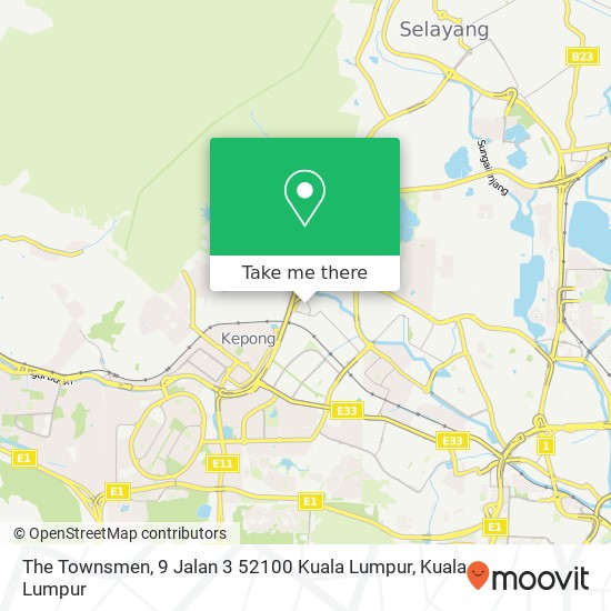 The Townsmen, 9 Jalan 3 52100 Kuala Lumpur map