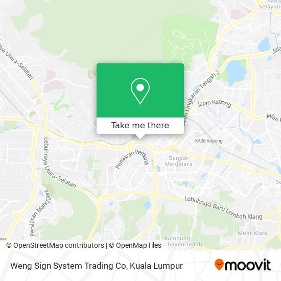 Weng Sign System Trading Co map