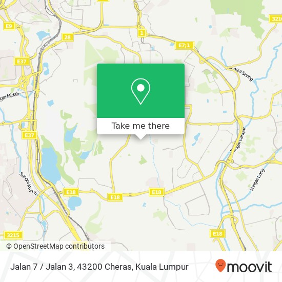 Peta Jalan 7 / Jalan 3, 43200 Cheras