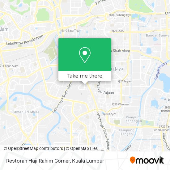 Peta Restoran Haji Rahim Corner