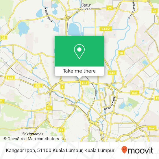 Kangsar Ipoh, 51100 Kuala Lumpur map
