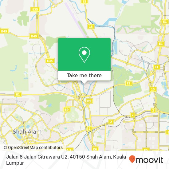 Peta Jalan 8 Jalan Citrawara U2, 40150 Shah Alam