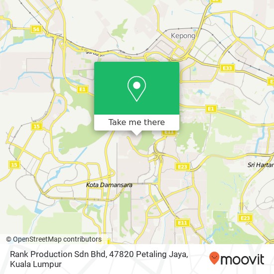 Rank Production Sdn Bhd, 47820 Petaling Jaya map