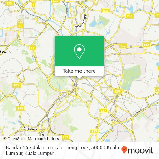 Peta Bandar 16 / Jalan Tun Tan Cheng Lock, 50000 Kuala Lumpur