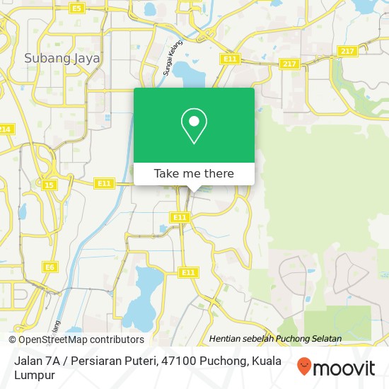 Jalan 7A / Persiaran Puteri, 47100 Puchong map