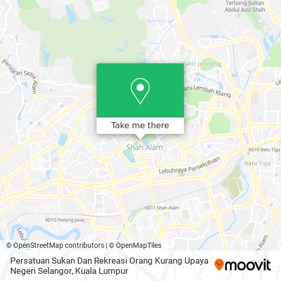 Persatuan Sukan Dan Rekreasi Orang Kurang Upaya Negeri Selangor map