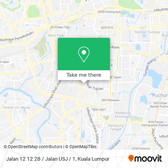 Peta Jalan 12 12 2B / Jalan USJ / 1