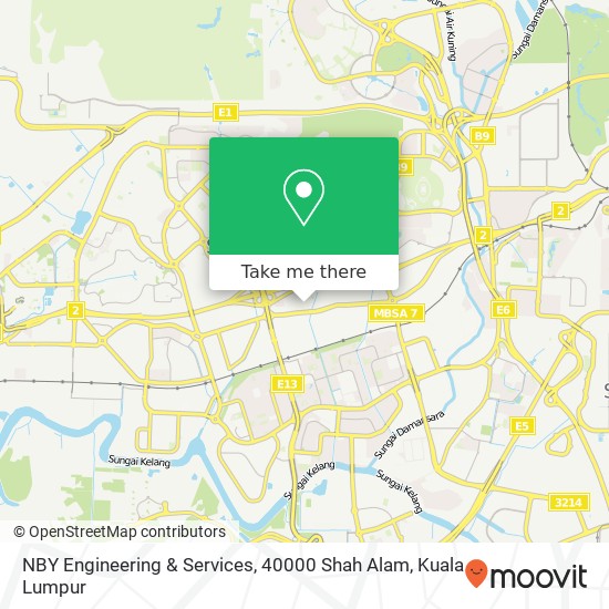 Peta NBY Engineering & Services, 40000 Shah Alam