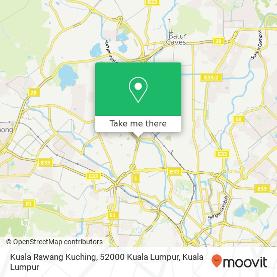 Kuala Rawang Kuching, 52000 Kuala Lumpur map