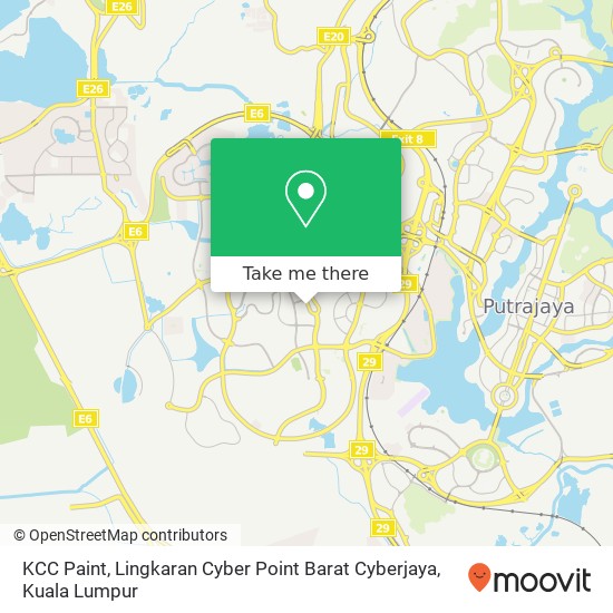 KCC Paint, Lingkaran Cyber Point Barat Cyberjaya map