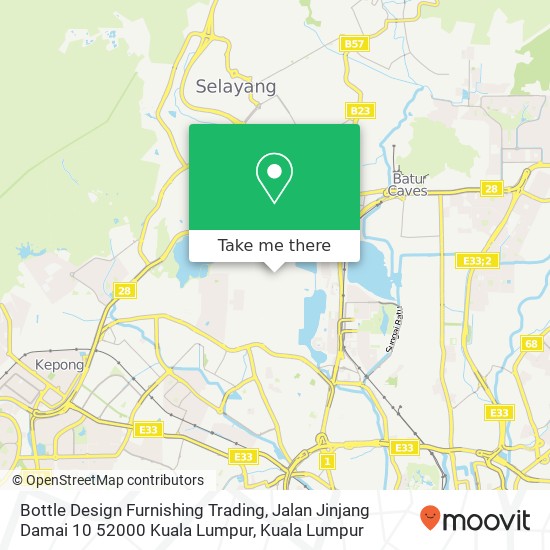 Bottle Design Furnishing Trading, Jalan Jinjang Damai 10 52000 Kuala Lumpur map