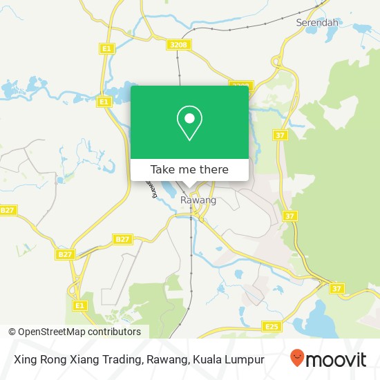 Peta Xing Rong Xiang Trading, Rawang