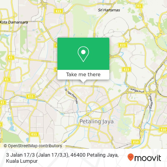 3 Jalan 17 / 3 (Jalan 17 / 3,3), 46400 Petaling Jaya map