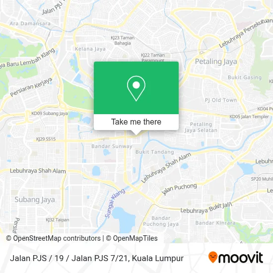 Jalan PJS / 19 / Jalan PJS 7 / 21 map