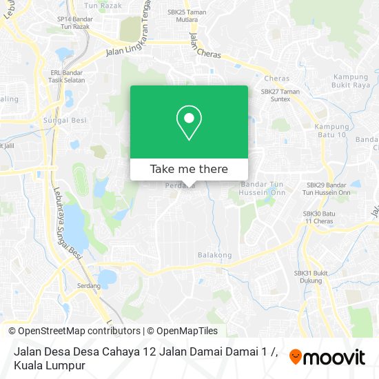 Jalan Desa Desa Cahaya 12 Jalan Damai Damai 1 / map