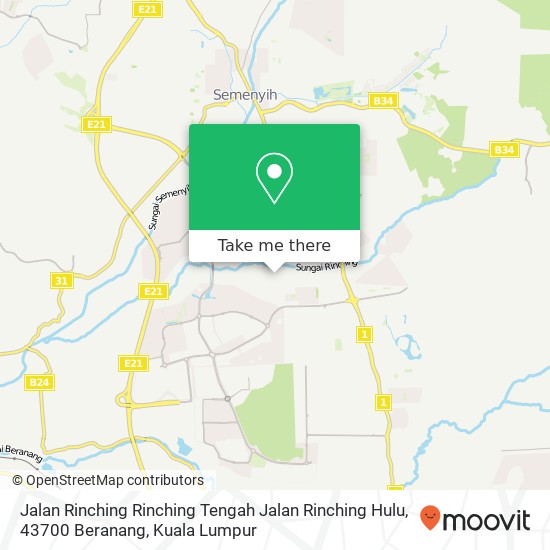 Jalan Rinching Rinching Tengah Jalan Rinching Hulu, 43700 Beranang map