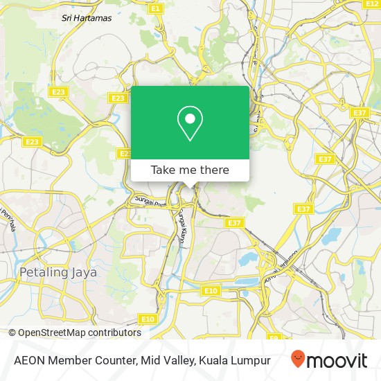 AEON Member Counter, Mid Valley map
