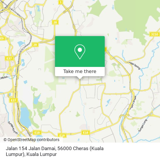 Jalan 154 Jalan Damai, 56000 Cheras (Kuala Lumpur) map