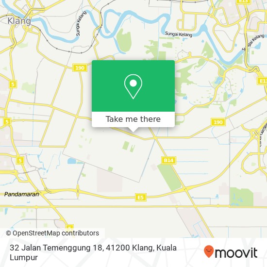 Peta 32 Jalan Temenggung 18, 41200 Klang