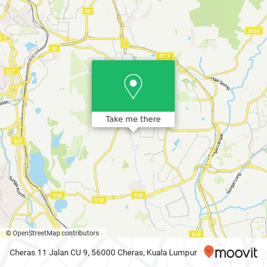 Cheras 11 Jalan CU 9, 56000 Cheras map