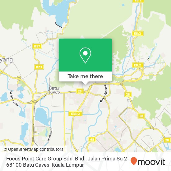 Focus Point Care Group Sdn. Bhd., Jalan Prima Sg 2 68100 Batu Caves map