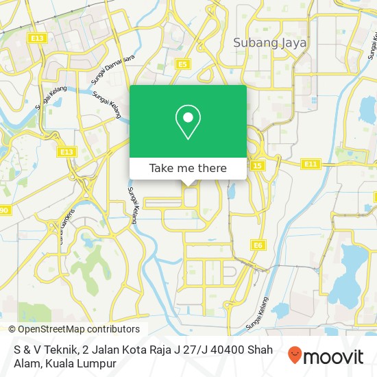 Peta S & V Teknik, 2 Jalan Kota Raja J 27 / J 40400 Shah Alam