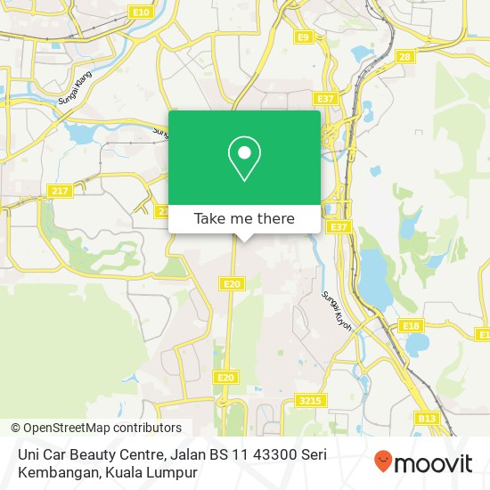 Uni Car Beauty Centre, Jalan BS 11 43300 Seri Kembangan map