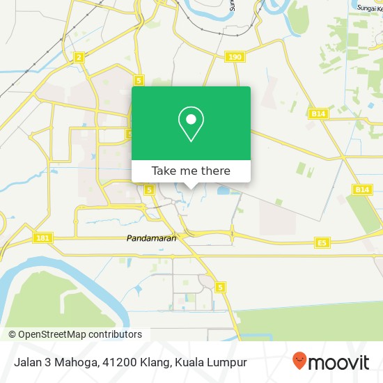 Peta Jalan 3 Mahoga, 41200 Klang