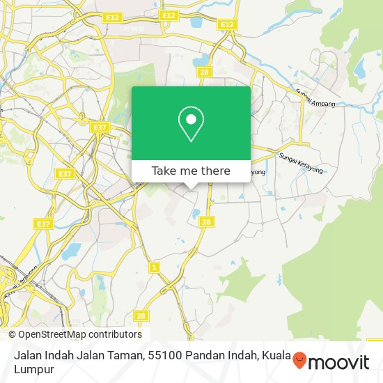 Peta Jalan Indah Jalan Taman, 55100 Pandan Indah