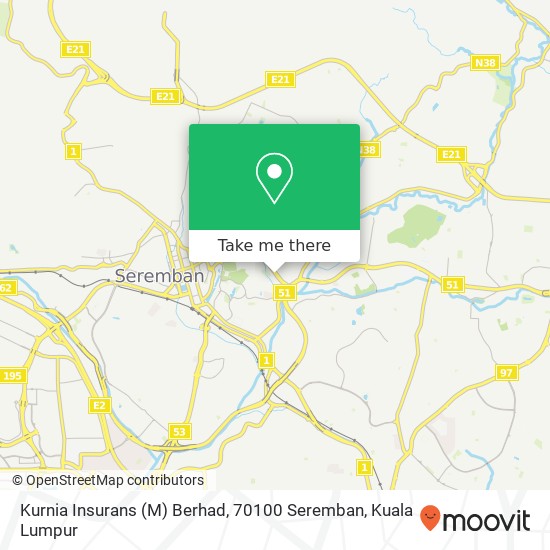 Kurnia Insurans (M) Berhad, 70100 Seremban map