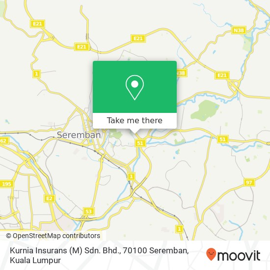 Kurnia Insurans (M) Sdn. Bhd., 70100 Seremban map