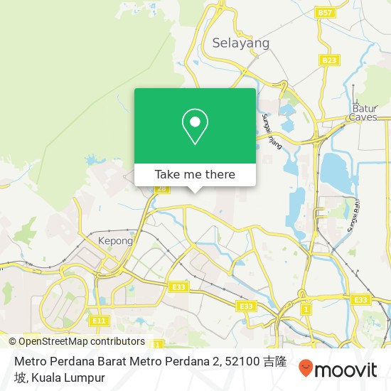 Metro Perdana Barat Metro Perdana 2, 52100 吉隆坡 map