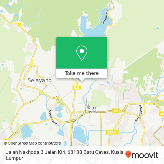 Peta Jalan Nakhoda 3 Jalan Kiri, 68100 Batu Caves