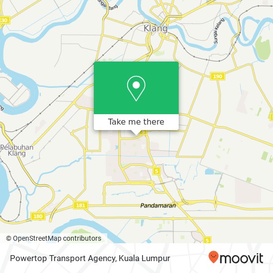 Powertop Transport Agency map