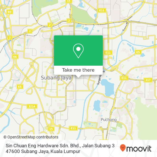 Sin Chuan Eng Hardware Sdn. Bhd., Jalan Subang 3 47600 Subang Jaya map