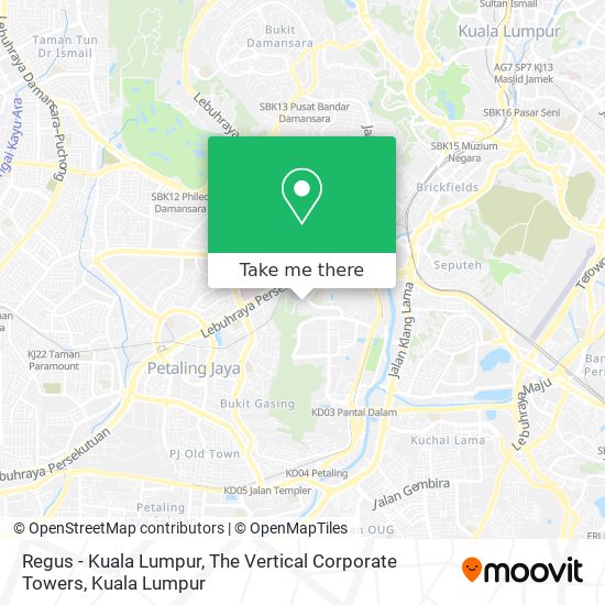 Regus - Kuala Lumpur, The Vertical Corporate Towers map