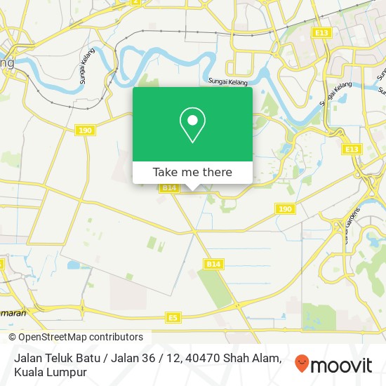 Jalan Teluk Batu / Jalan 36 / 12, 40470 Shah Alam map