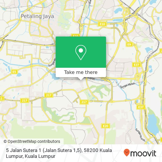 5 Jalan Sutera 1 (Jalan Sutera 1,5), 58200 Kuala Lumpur map