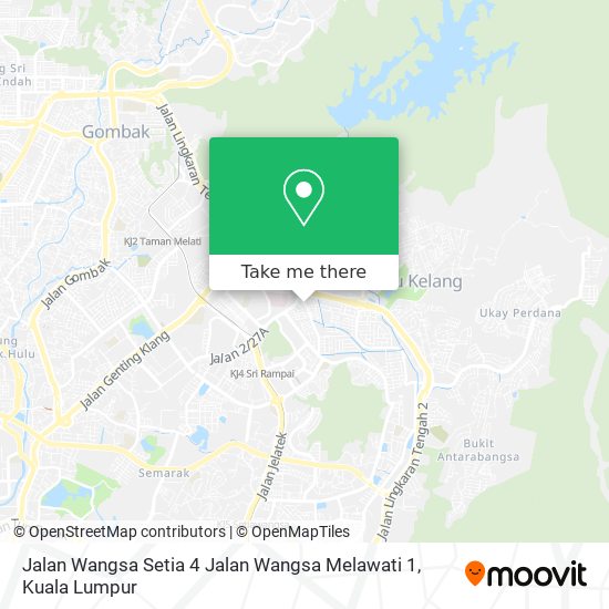 Peta Jalan Wangsa Setia 4 Jalan Wangsa Melawati 1