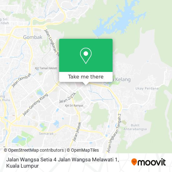 Jalan Wangsa Setia 4 Jalan Wangsa Melawati 1 map