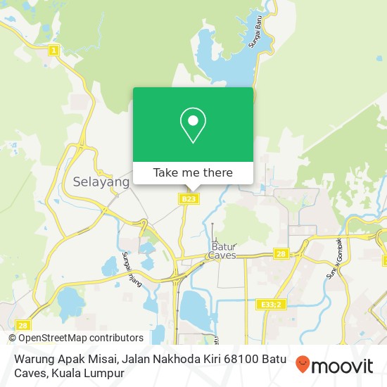 Warung Apak Misai, Jalan Nakhoda Kiri 68100 Batu Caves map