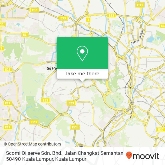 Peta Scomi Oilserve Sdn. Bhd., Jalan Changkat Semantan 50490 Kuala Lumpur